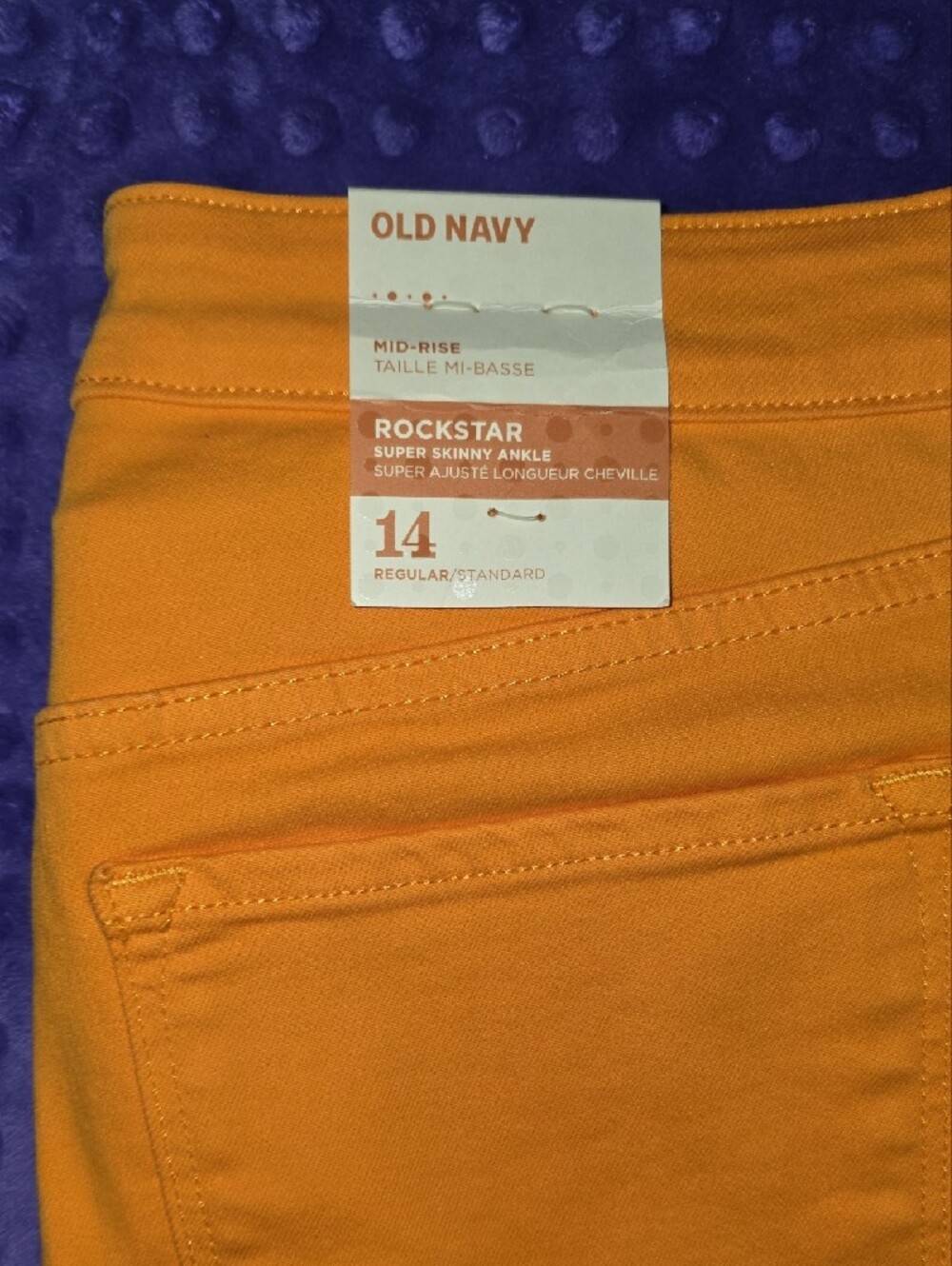 Old Navy Women's Bright Orange Skinny Jeans - Picture 7 of 7